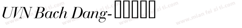 UVN Bach Dang字体转换